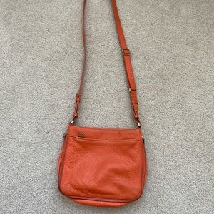 Fossil genuine leather orange crossbody